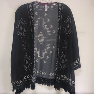 Black boho top